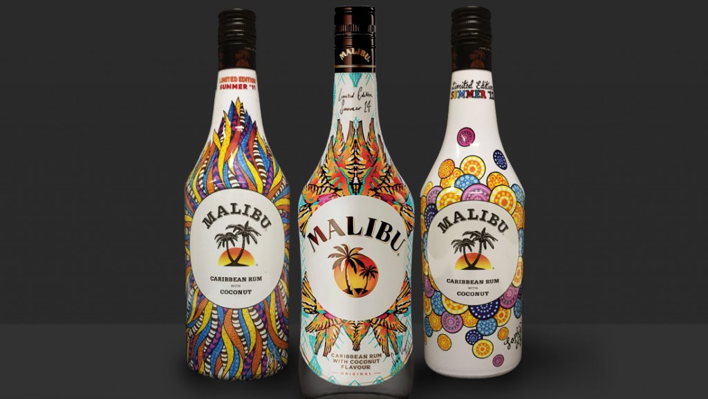 We've very pleased to reveal the Malibu limited edition bottle Summer 2014. This is the third we've worked on over the last few years now. Again, working with an up and coming designer...