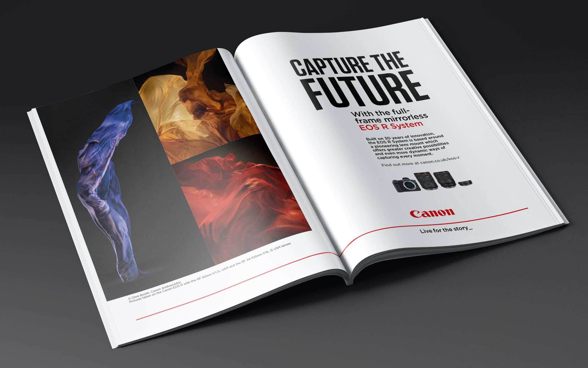 Canon magazine advert design