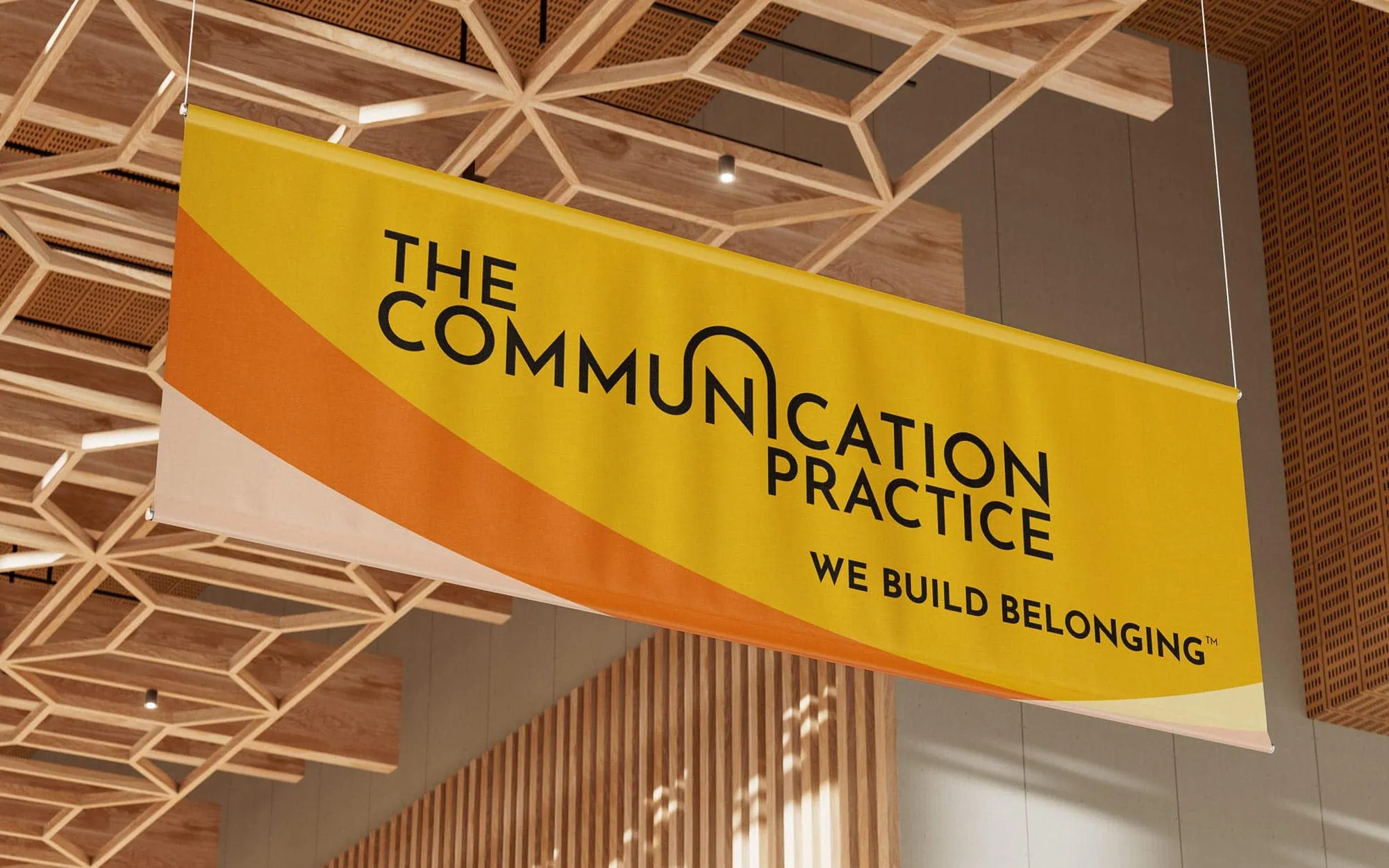Exhibition banner design for The Communication Practice by Design by PRE
