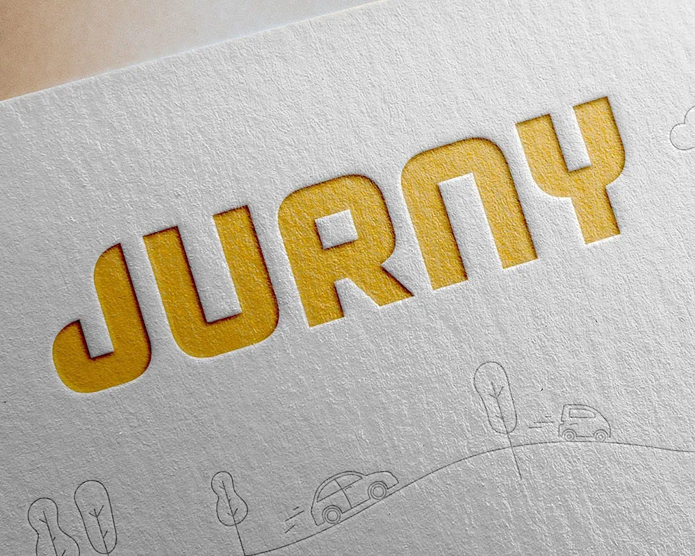 Jurny insurance brand identity design by Design by PRE